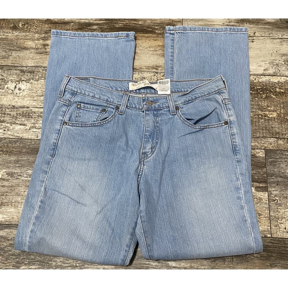 Vintage Levi's 515 Jeans Womens 10L Blue Nouveau Bootcut Stretch Lightwash Y2K